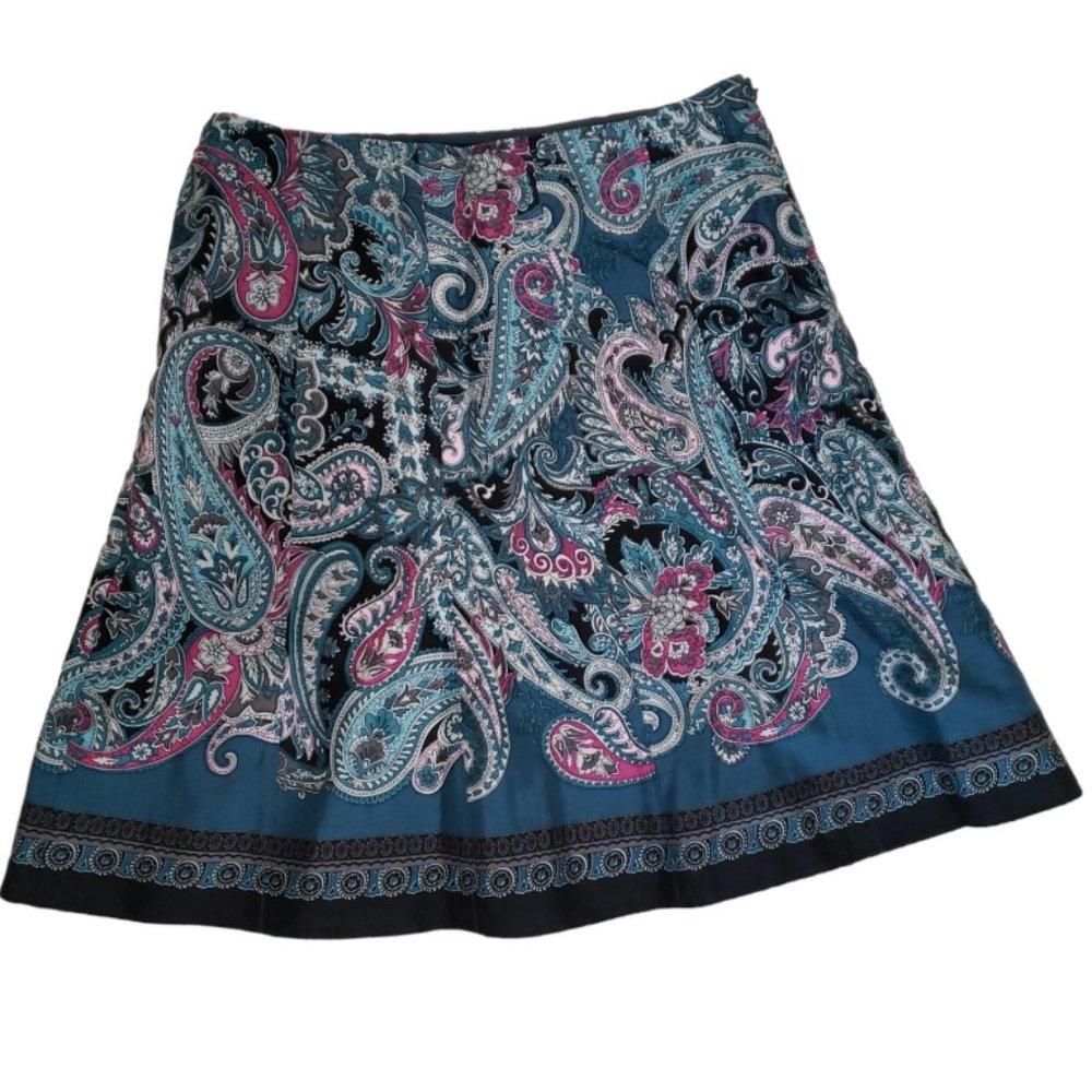 😎 ANN TAYLOR paisley skirt - Sz 6P, EUC